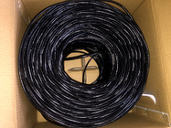 Black PE-UV UTP Bulk CAT5E Cable PE UV Resistant Sheath Waterproof