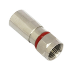 Compression F Male Coaxial Cable Connector Red Ring RG6 RG59 Terminator CCTV CATV